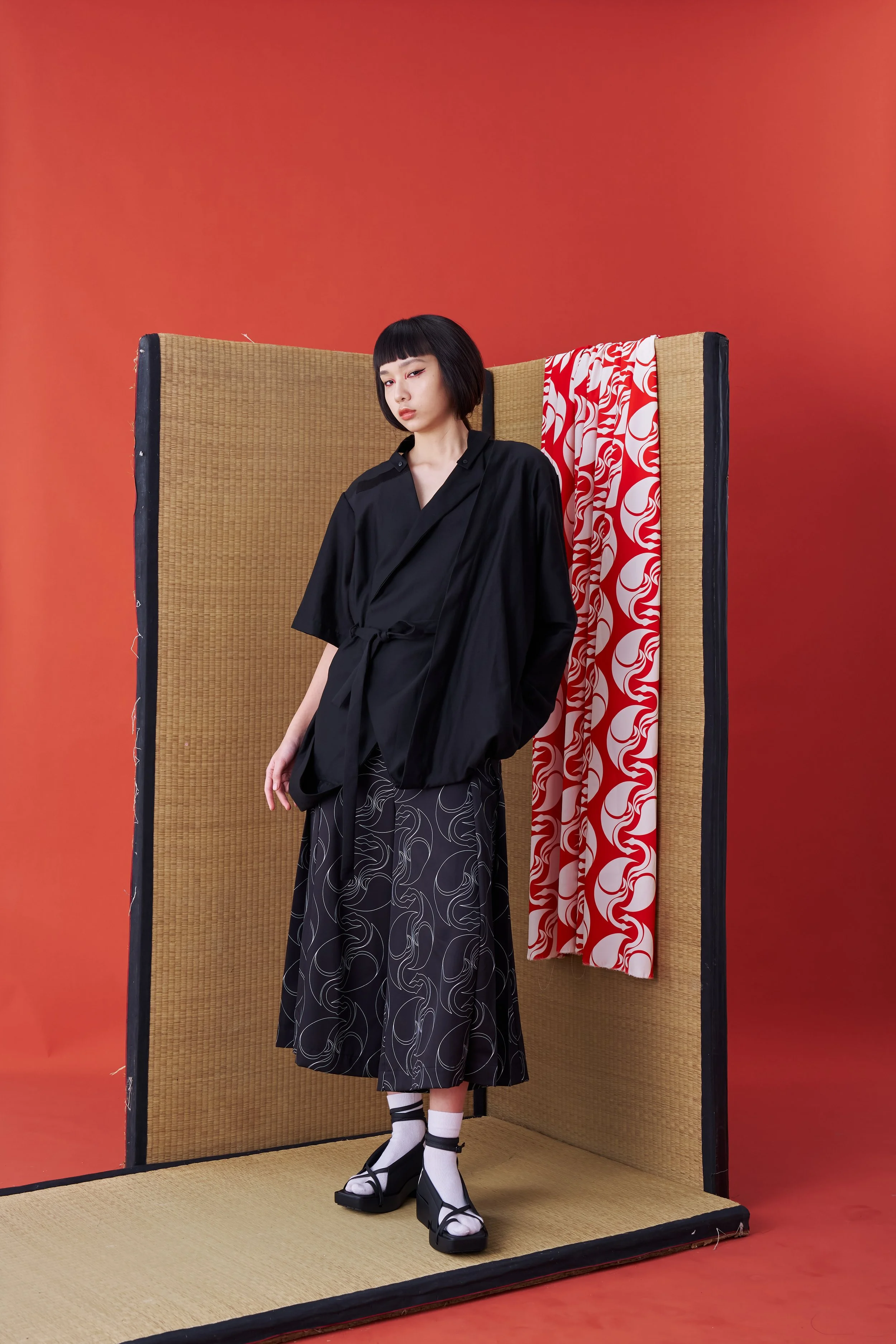トップス M.U JAPONESS REUSE OAOL/STWT INF Deconstructed Japanese Double-Layer Shirt — INF